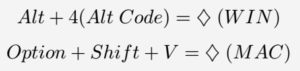Use Diamond symbol in latex.
